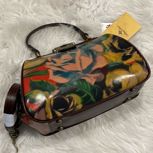 PATRICIA Nash Winter Bloom Gracchi Leather Satchel - Picture 2 of 16